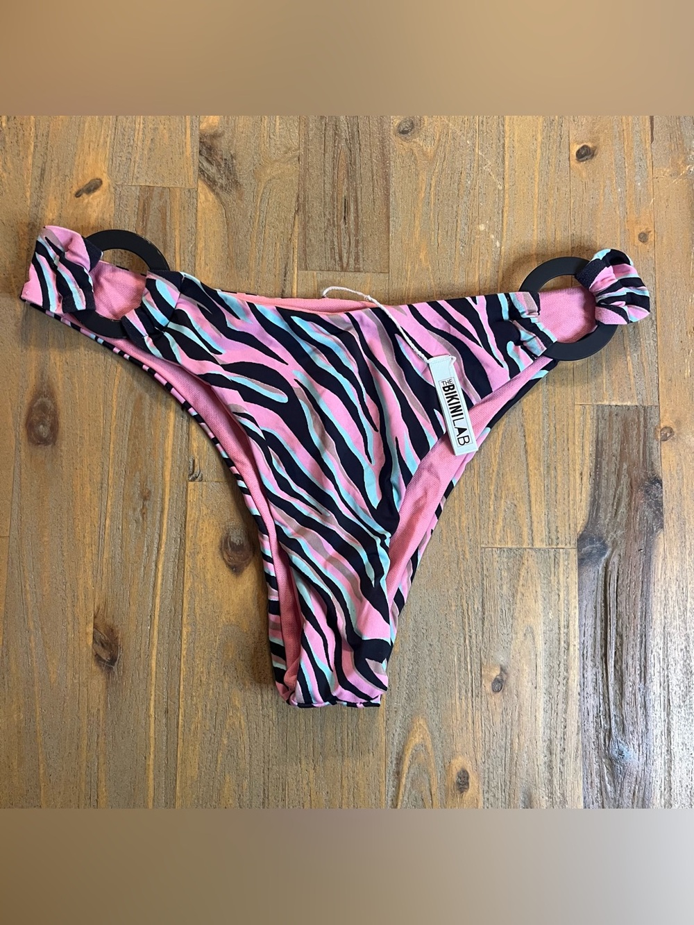 Y2K zebra print bikini bottoms